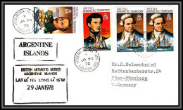 097002 Argentine Islands 29/1/1978 British Antarctic Survey Territory Antarctic Antarctique Lettre Cover - Expéditions Antarctiques