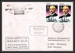 097004 Graham Land Second Class 25/12/1977 Bransfield British Antarctic Territory Antarctique Lettre Cover - Expéditions Antarctiques