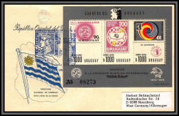 098271 Upu Espana '75 Bloc Fdc Uruguay Naval Navale Lettre Cover - U.P.U.