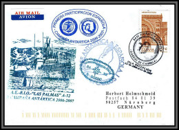 098254 AE BIO Las Palmas A-52 2007 Espana Espagne Antarctic Antarctique Lettre Cover - Expéditions Antarctiques
