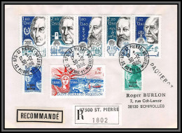 098518 Recommandé Paquebot Affranchissement Mixte Célébrités 1986 France St Pierre Et Miquelon Naval Navale Lettre Cover - Lettres & Documents