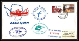 098457 Ms/sa Agulhas Gough Island Cape Town 10/11/1989 Rsa South Africa Antarctic Antarctique Lettre Cover - Expéditions Antarctiques