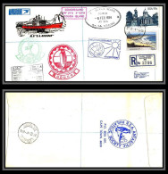 098438 Recommandé Mv Sa Agulhas Gough Island 6/2/1984 Rsa South Africa Antarctic Antarctique Lettre Cover - Expéditions Antarctiques