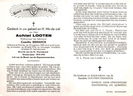 Achiel Looten (1880-1964) ~ Oudstrijder (1914-1918) - Devotion Images