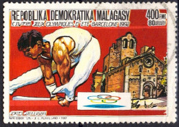 République Madagascar -1987- Poste Aérienne- J.O. Barcelone  Y&T PA196 Oblitérés - Madagascar (1960-...)