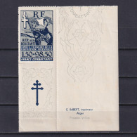 FRENCH COLONIES 1943, Sc# B1, CV $47, Resistance Fighters, MH - Altri & Non Classificati