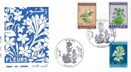 FDC 1972 ALGER FLEURS PLANTE ORNEMENT JARDIN CULTURE - Algérie (1962-...)
