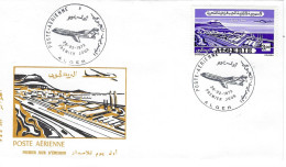 FDC 1972 ALGER  POSTE AERIENNE Avion Réaction Passager - Algérie (1962-...)