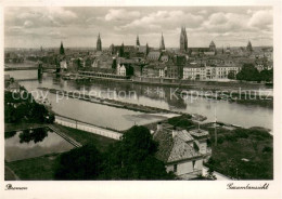 Bremen Panorama Blick Ueber Die Weser Zur Stadt - Bremen