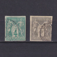 FRENCH COLONIES 1877, Sc# 24, 29, CV $82, Part Set, Used - Sage