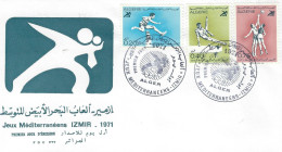 FDC ALGER JEUX MADITERRANEENS IZMIR 1971 Sport Poutre Basket Course - Algérie (1962-...)