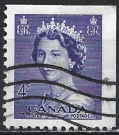 Canada 1953. Scott #328 Single (U) Queen Elizabeth II - Timbres Seuls