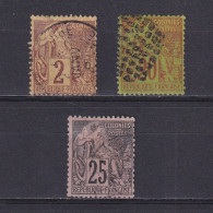 FRENCH COLONIES 1881, Sc# 47-54, CV $26, Part Set, Alphee Dubois, Used - Alphée Dubois