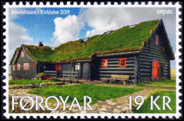 Faroe Islands 2019 - Mint Stamp Sepac Old Farmhouses - Architecture - Féroé (Iles)