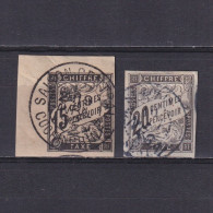 FRENCH COLONIES 1884, Sc# J7-J8, CV $21, Part Set, Postage Due, Used - Postage Due
