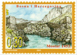 2002, 550th Anniversary Of Mostar, N° 82, Croat Post Mostar, Bosnia And Herzegovina,MNH - Bosnie-Herzegovine
