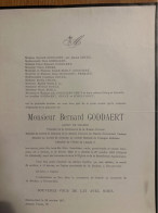 Mr Bernard Goddaert Agent Change Bourse D’Anvers *1902+1957 Anvers Deurne Sud Schelfhout Deckx Peeraer Smits - Avvisi Di Necrologio