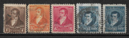 1892-1895 ARGENTINA Set Of 5 Used Stamps (Michel # 84Y,86X,87X,89Y) - Oblitérés