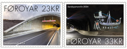 Faroe Islands 2023 - Mint Complete Series, 2 Stamps, Sandoy Engineering Submarine Tunnel - Féroé (Iles)