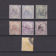 SPAIN 1874, Sc# 202-208, CV $159, Justice, NG/Used - Oblitérés
