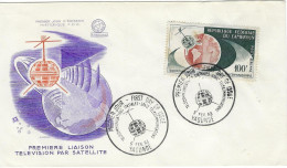 FDC YAOUNDE 1963 TELECOMMUNICATIONs SPACIALES COMMUNICATION GLOBE TERRESTE SATELLITE - Cameroun (1960-...)