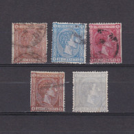 SPAIN 1875, Sc# 212-218, CV $99, Part Set, Used - Oblitérés