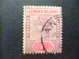 42 LEEWARD 1890 / REINA VICTORIA / YVERT 2 FU - Leeward  Islands