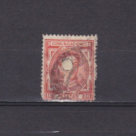 SPAIN 1876, Sc# 230, Telegraph Service, Round Hole, Used - Oblitérés