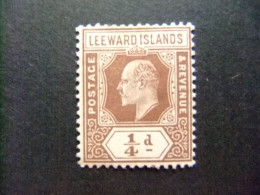 42 LEEWARD 1906 - 1911 / REY EDOUARD VII / YVERT 33  MH - Leeward  Islands