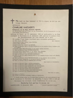 Charline Haesaerts Echtg August Peeters *1886 Rumst +1958 Aartselaar Vergeylen Vernimmen Van Boeckel Pattyn Horenbeeck - Avvisi Di Necrologio