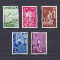 BULGARIA 1939, Sc# 352-356, Yunak Gymnastic Organization, MNH - Neufs