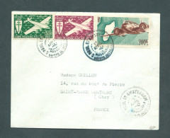 TAAF Lettre Timbres Madagascar St Paul Et Amsterdam 13/04/1950 Courrier Du Commandant Charcot RARE Signée Calves - ...-1955 Préphilatélie