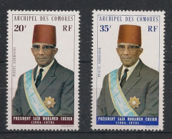 COMORES - 1973 - Poste Aérienne PA N°YT. 50 à 51 - Président Cheikh - Neuf Luxe** / MNH - Posta Aerea