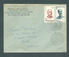 TAAF Lettre Timbres Madagascar St Paul Et Amsterdam 31/12/1949 Courrier Du Sapmer Signée Calves - ...-1955 Préphilatélie
