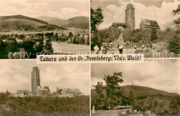 Tabarz Landschaftspanorama Grosser Inselsberg Berghotel Gaststaette Aussichtstur - Tabarz
