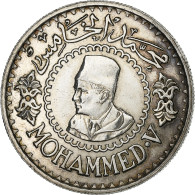 Maroc, Mohammed V, 500 Francs, 1956/AH1376, Paris, Argent, TTB, KM:54 - Maroc