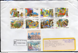 CITTÀ DEL VATICANO VATICAN VATIKAN CITY1987VIAGGI DEL PAPA 1985 1986+MUSEO FILATELICO RACCOMANDATA FDC REGISTERED LETTER - FDC