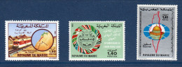 Maroc, **, Yv 932, 933, 934, Mi 1007, 1008, 1009, SG 620, 621, 622, - Maroc (1956-...)