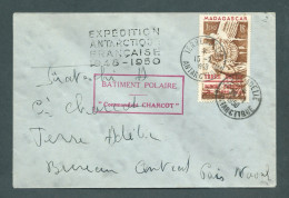 TAAF PA1 Terre Adélie 15/02/1949 Et 20/01/1950 Sur Lettre Pour A Frateschi Maître D'hôtel Sur Le C Charcot Signée Calves - ...-1955 Préphilatélie
