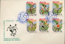 Angola 1986 Fußball-Weltmeisterschaft In Mexiko 739/44 FDC (X60990) - Angola