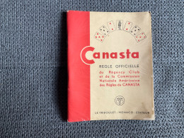 JEU De Cartes  CANASTA Règle Officielle LE TRIBOULET Éditeur MONACO Année 1950 - Andere & Zonder Classificatie