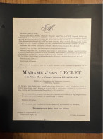 Madame Jean Leclef Nee Alice Bellemans *1885 Anvers +1944 Anvers Berchem Van Cutsem Notte Nols - Avvisi Di Necrologio