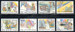 CITTÀ DEL VATICANO VATICAN VATIKAN CITY 1986 AEREA VIAGGI DEL PAPA GIOVANNI PAOLO II POPE TRIPS 1983-1984 SERIE USATA - Poste Aérienne