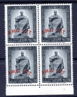 Mazzini Quartina Varietà Soprastampa Spostata A Sinistra - Mint/hinged