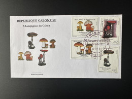 Gabon Gabun 1999 Mi. 1484 - 1487 FDC 1er Jour Champignons Mushrooms Pilze - Gabon (1960-...)