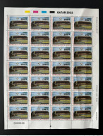 Djibouti Dschibuti 2022 Overprint Surchargé Sheet Planche Mi. 814 FIFA World Cup Qatar Coupe Du Monde WM Football - Djibouti (1977-...)
