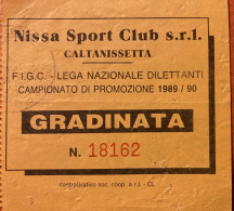 Nissa Calcio Caltanissetta Campionato Promozione Sicilia 1989 1990 - Tickets - Vouchers