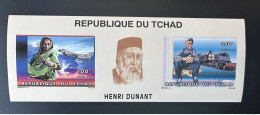Tchad Chad Tschad 1996 IMPERF ND Mi. Bl. 254 B Croix-Rouge Rotes Kreuz Red Cross Henry Dunant Airplane Railways - Croix-Rouge