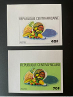 Centrafricaine 1980 Mi. A-B 687 Non Dentelé ND Imperf Fruits Früchte Ananas Obst - Fruits