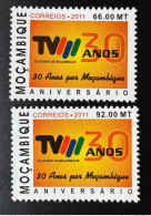 Moçambique Mozambique Mosambik 2011 Mi. 4256 - 4257 30 Years Jahre Anos Televisao TV Television Fernsehen Aniversario - Télécom